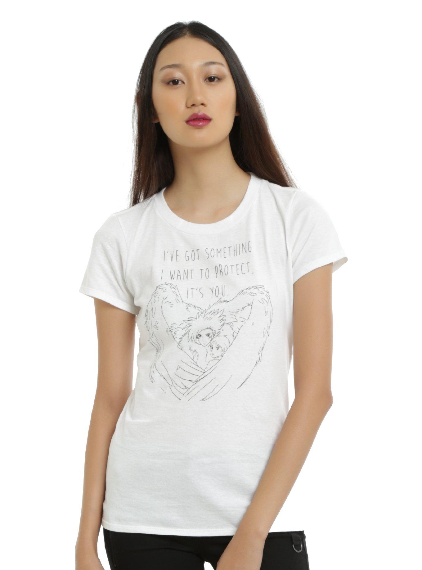 Her Universe Studio Ghibli Howl's Moving Castle Protect Girls T-Shirt, WHITE, hi-res