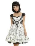 The Nightmare Before Christmas Jack Embroidery Dress, WHITE, hi-res