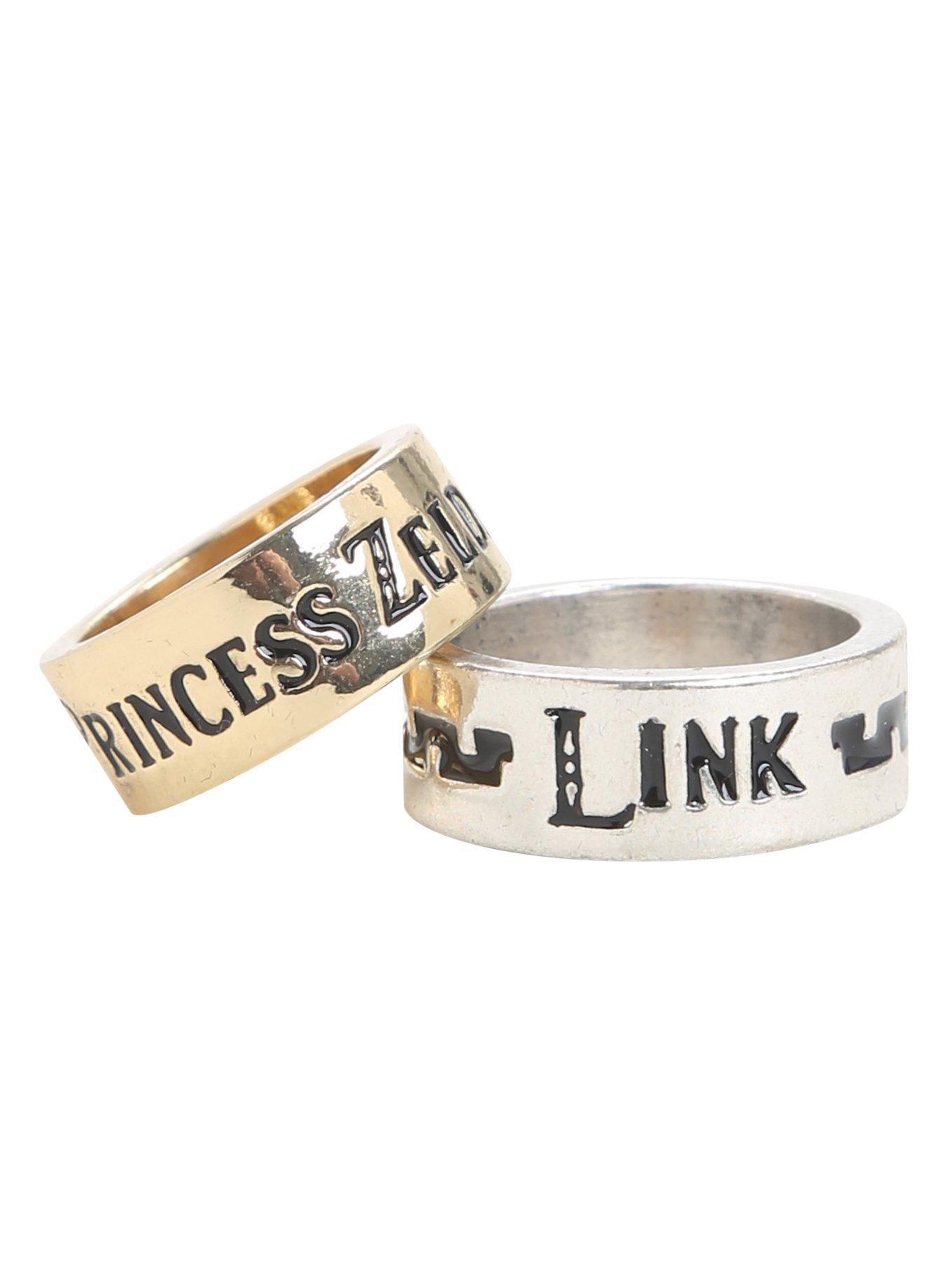 The Legend Of Zelda Link & Princess Zelda His & Hers Ring Set, , hi-res