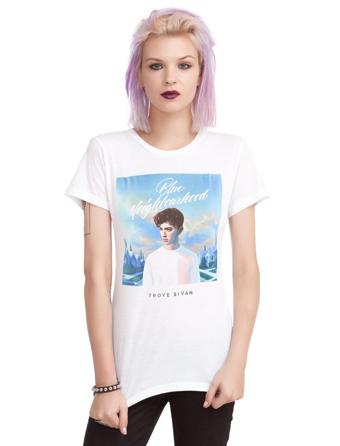 Troye Sivan Blue Neighbourhood Girls T-Shirt, WHITE, hi-res