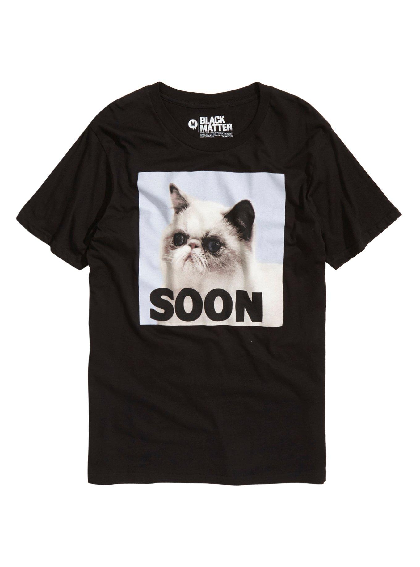 Soon Cat T-Shirt, BLACK, hi-res