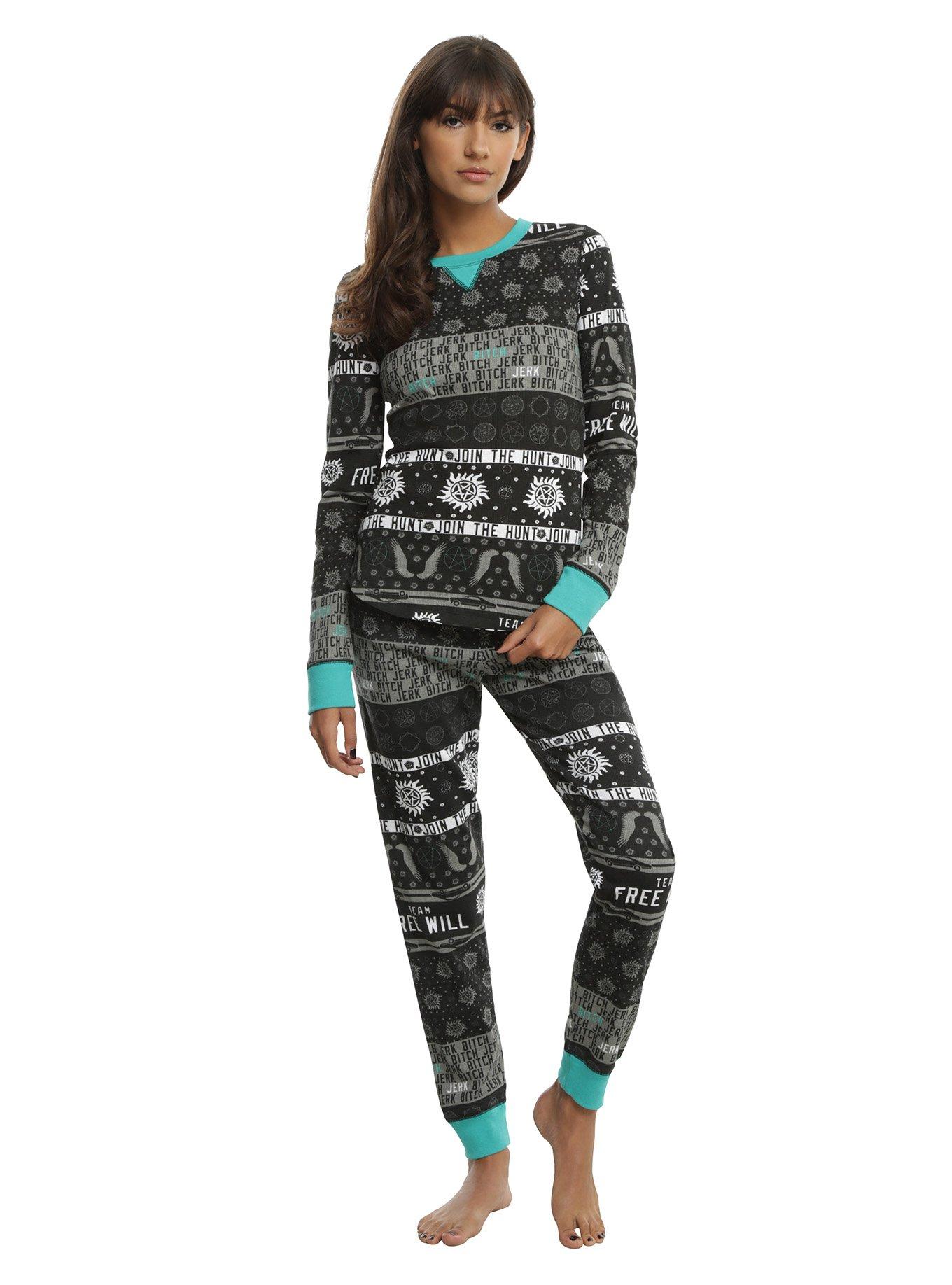 Supernatural Fair Isle Girls Thermal Sleep Set, MULTI, hi-res