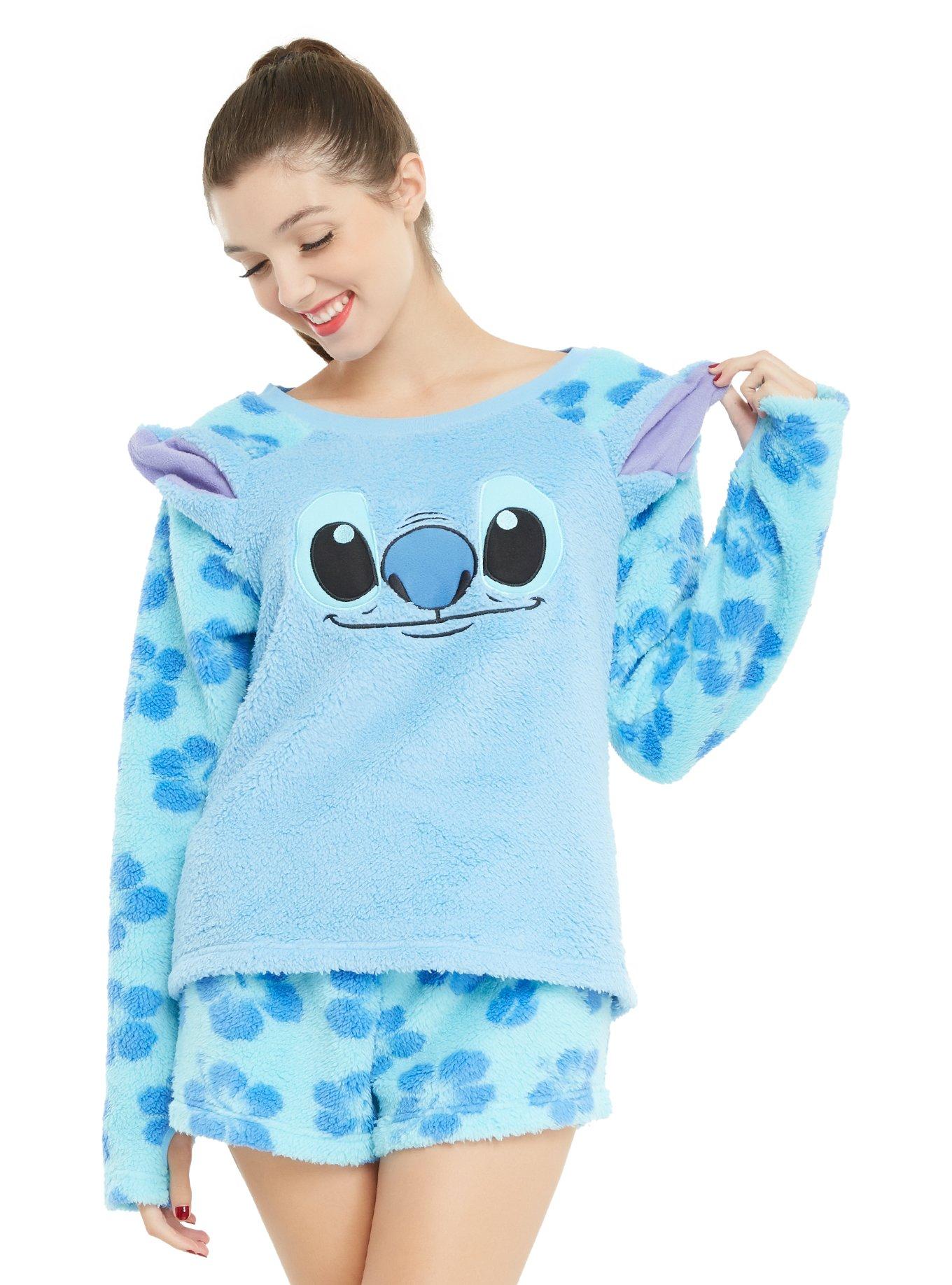 Disney Lilo & Stitch Plush Stitch Girls Short Sleep Set, BLUE, hi-res
