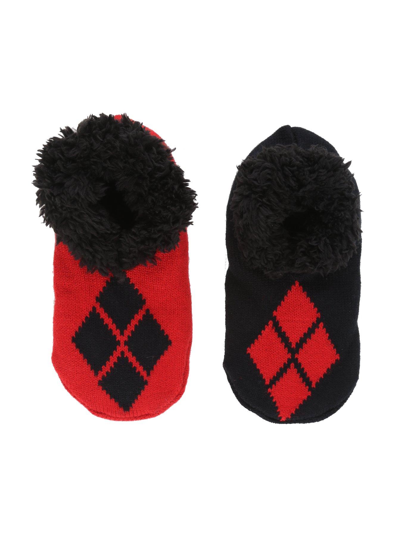 DC Comics Harley Quinn Knit Slippers, , hi-res