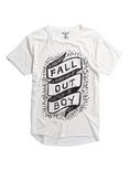 Fall Out Boy Banner Logo Raw Edge Tri-Blend T-Shirt, WHITE, hi-res
