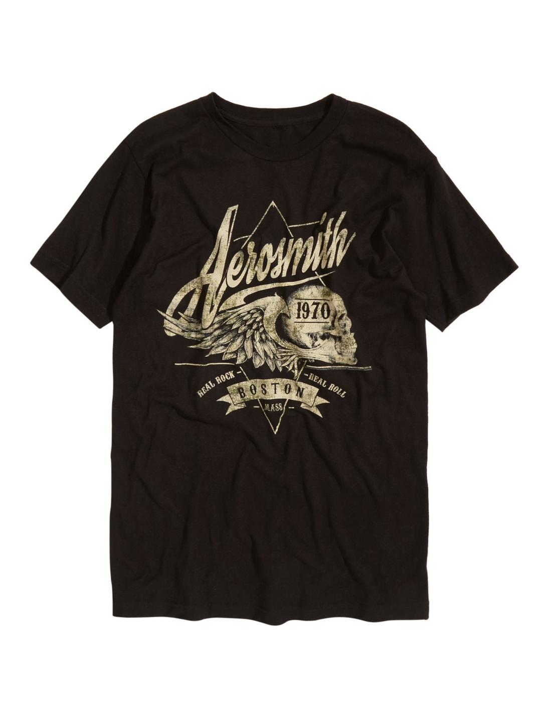 Aerosmith Winged Skull T-Shirt, BLACK, hi-res