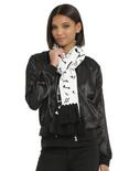 Black & White Music Note Knit Scarf, , hi-res