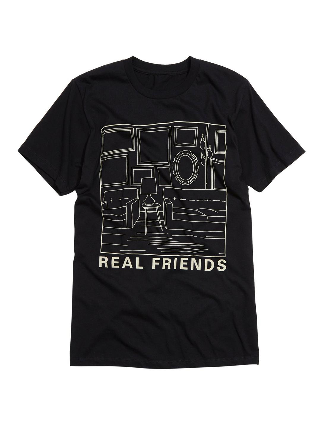 Real Friends Loose Home Inside My Head Line Art T-Shirt, BLACK, hi-res