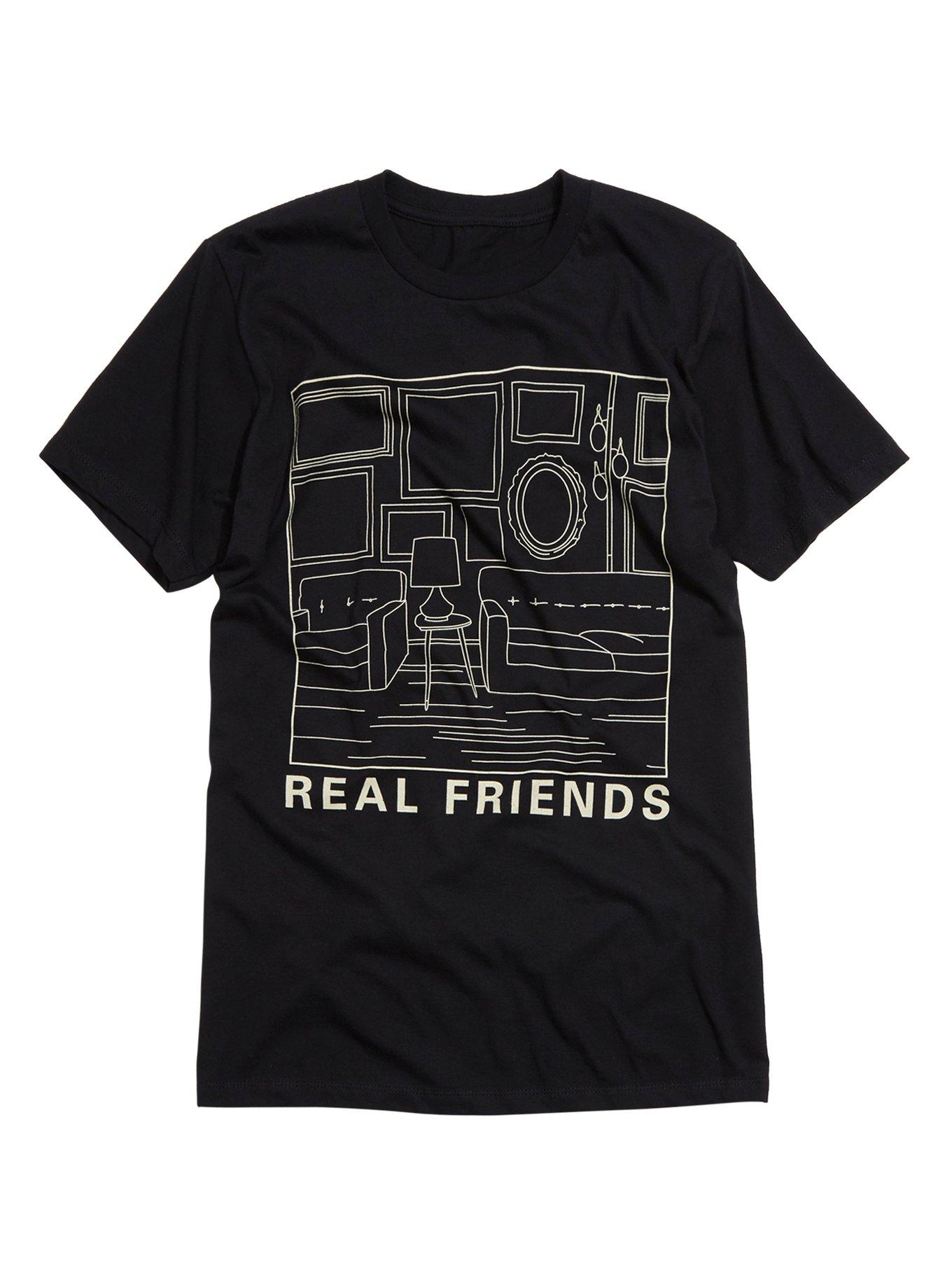Real Friends Loose Home Inside My Head Line Art T-Shirt, BLACK, hi-res