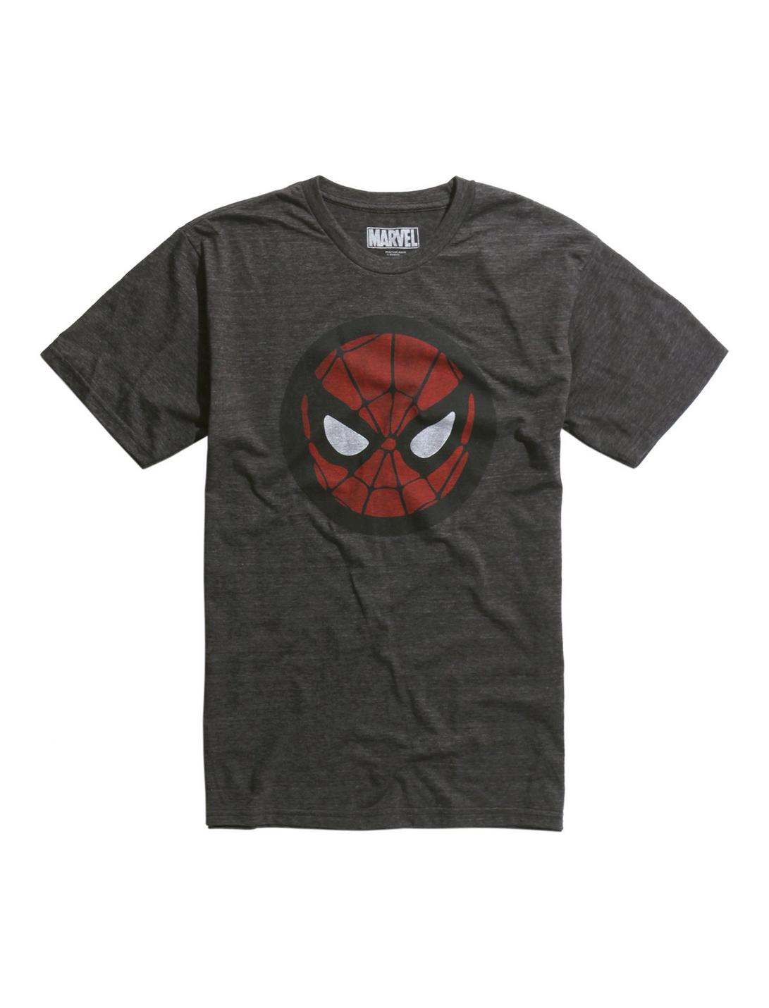 Marvel Spider-Man Face Logo Tri-Blend T-Shirt, BLACK, hi-res