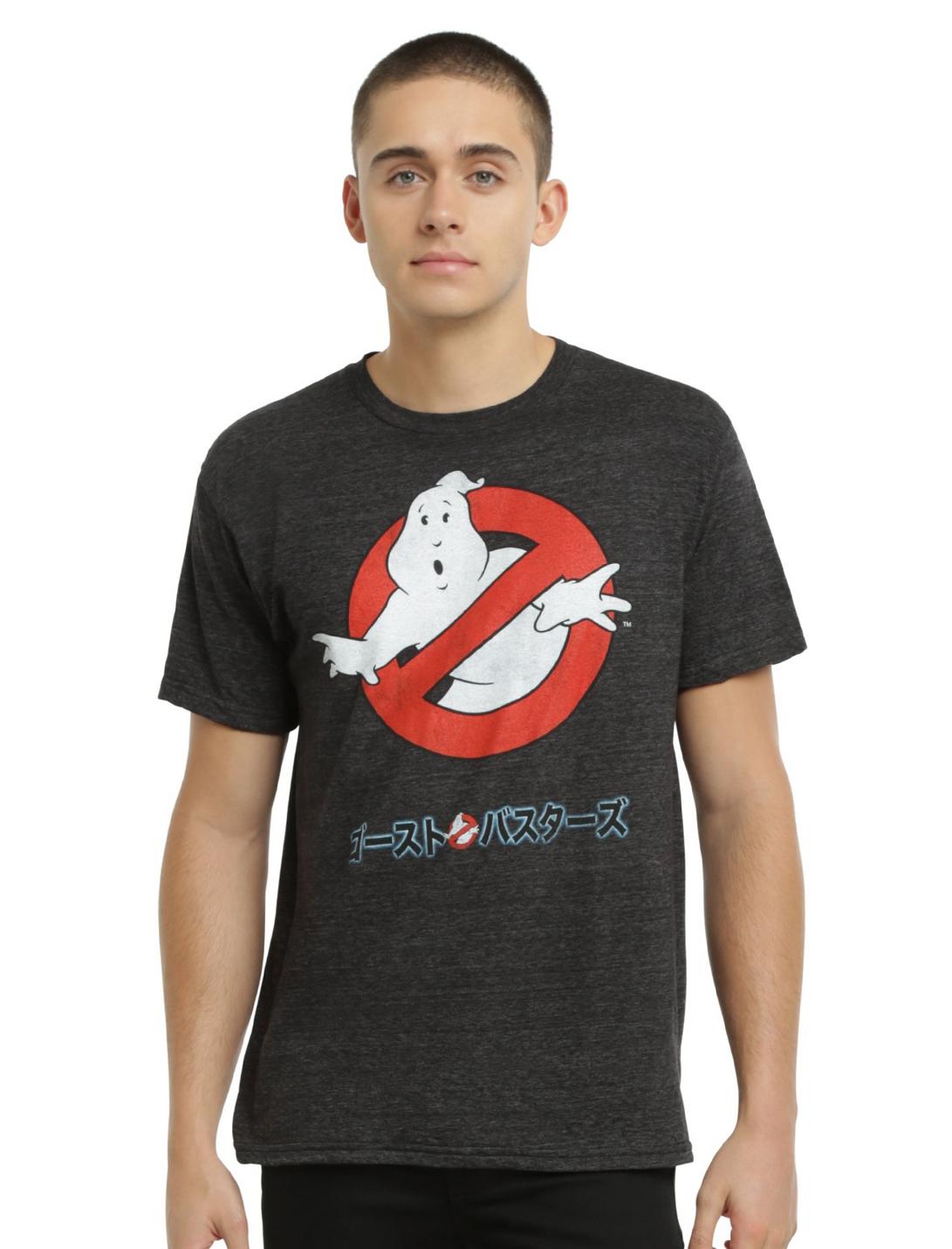 Ghostbusters Kanji Logo T-Shirt, BLACK, hi-res