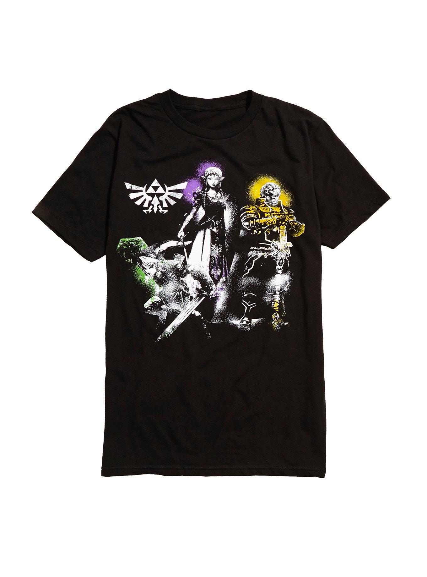 The Legend Of Zelda Spray Trio T-Shirt, BLACK, hi-res