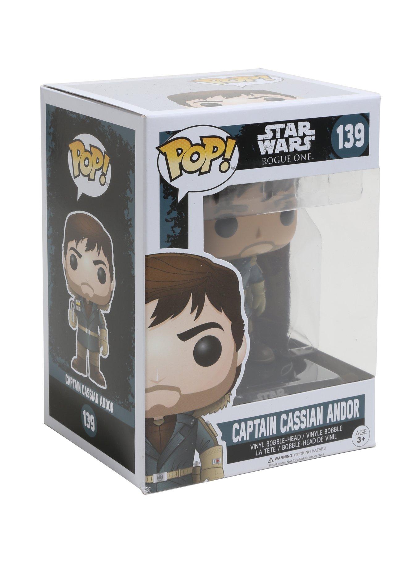 Funko Star Wars Rogue One Pop Captain Cassian Andor Vinyl Bobble Head Hot Topic 9426