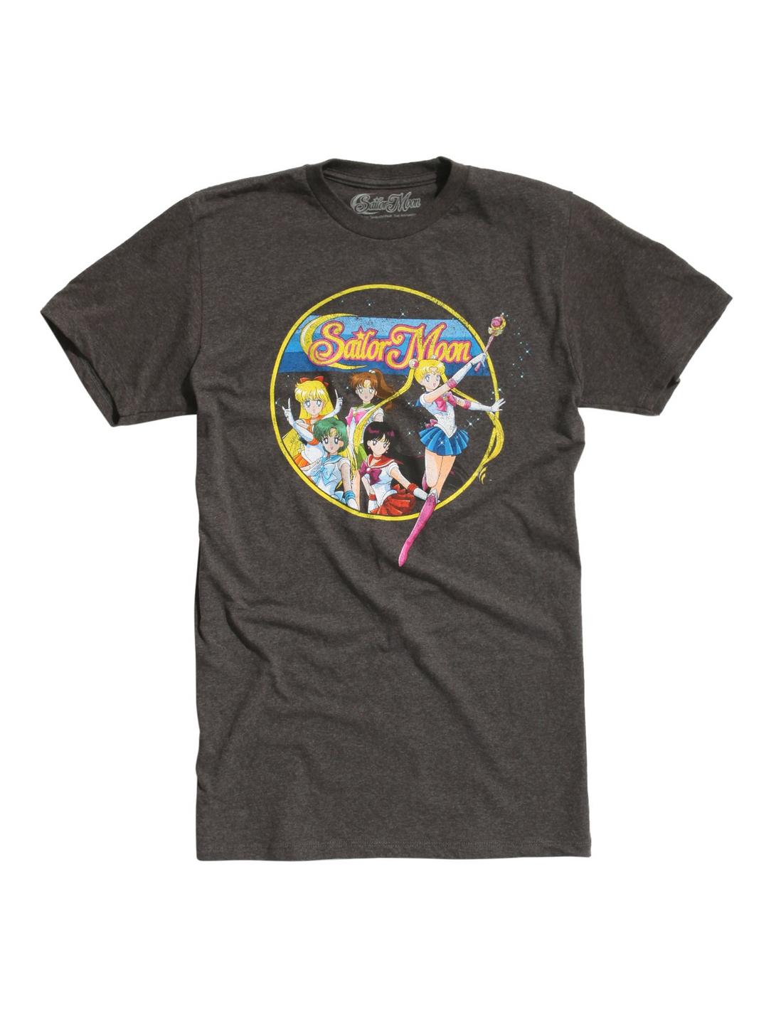 Sailor Moon Scouts Vintage T-Shirt, GREY, hi-res