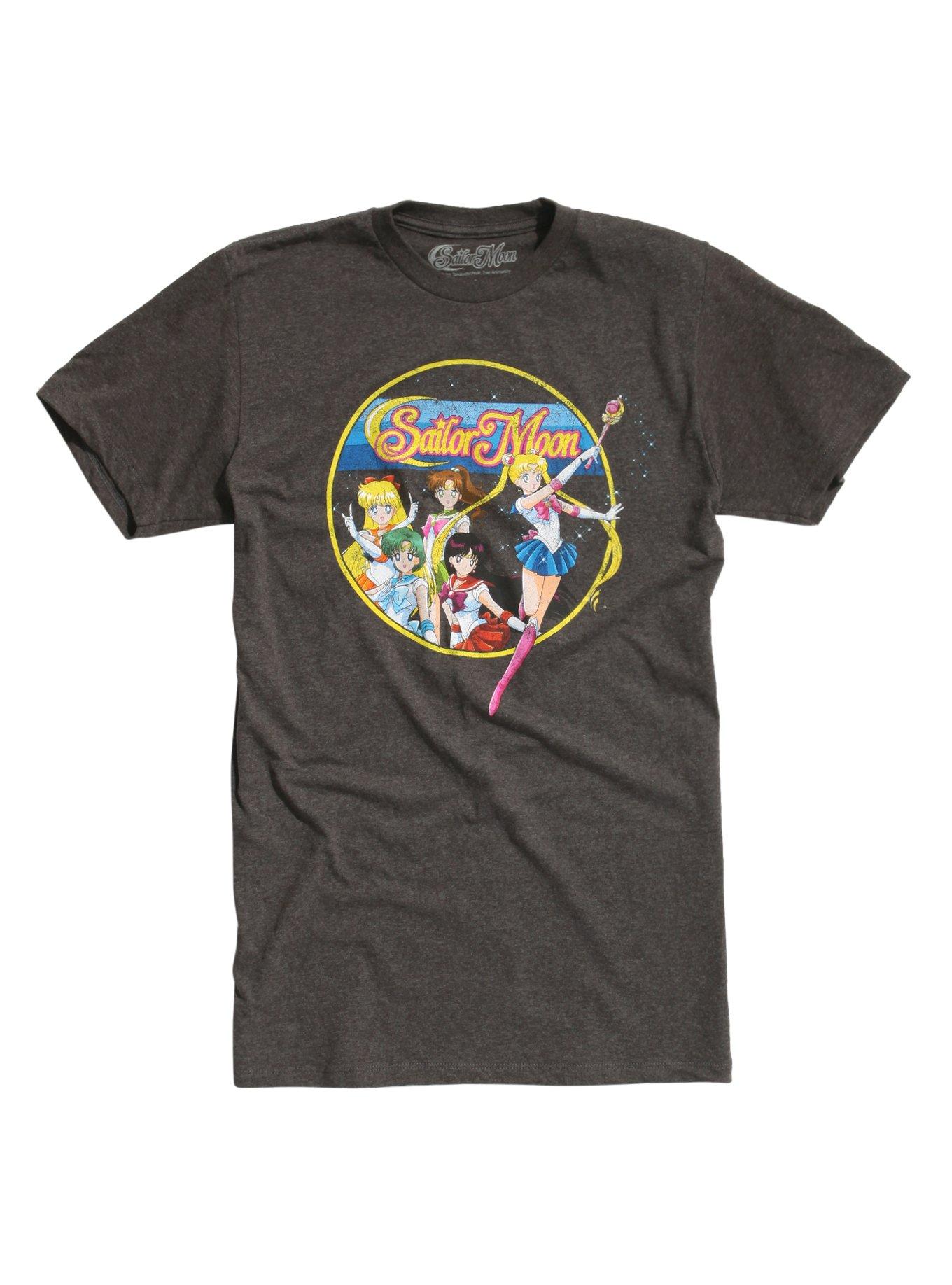 Sailor Moon Scouts Vintage T-Shirt, GREY, hi-res