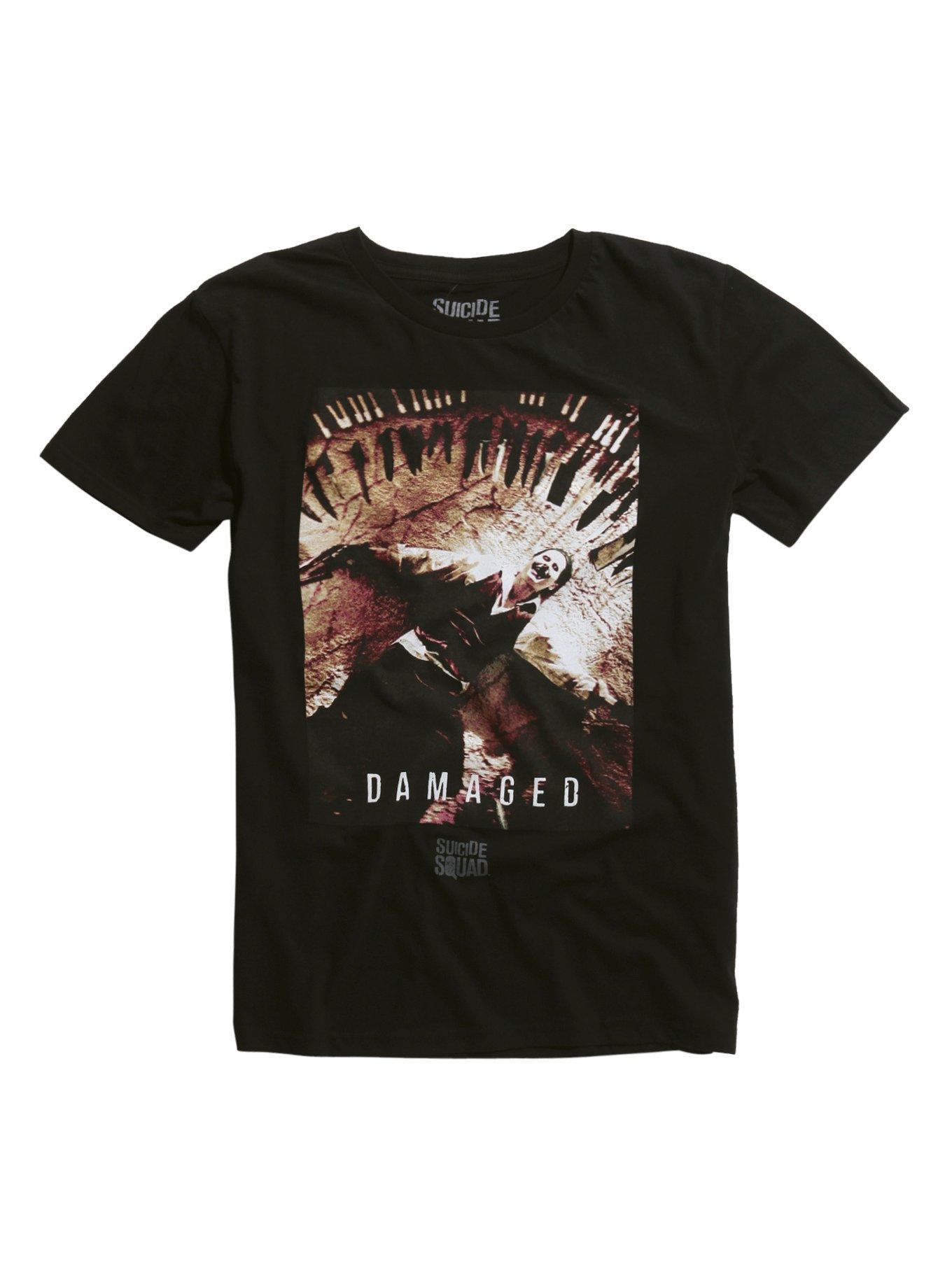 DC Comics Suicide Squad The Joker Damaged T-Shirt, BLACK, hi-res