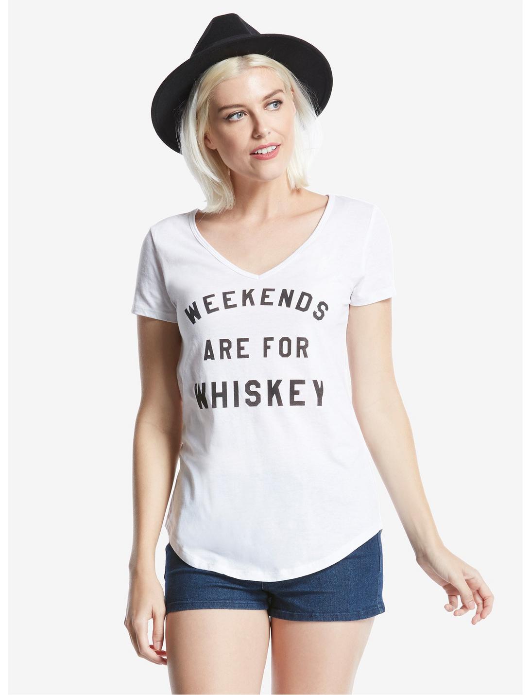 Weekends Are For Whiskey Womens Tee, WHITE, hi-res