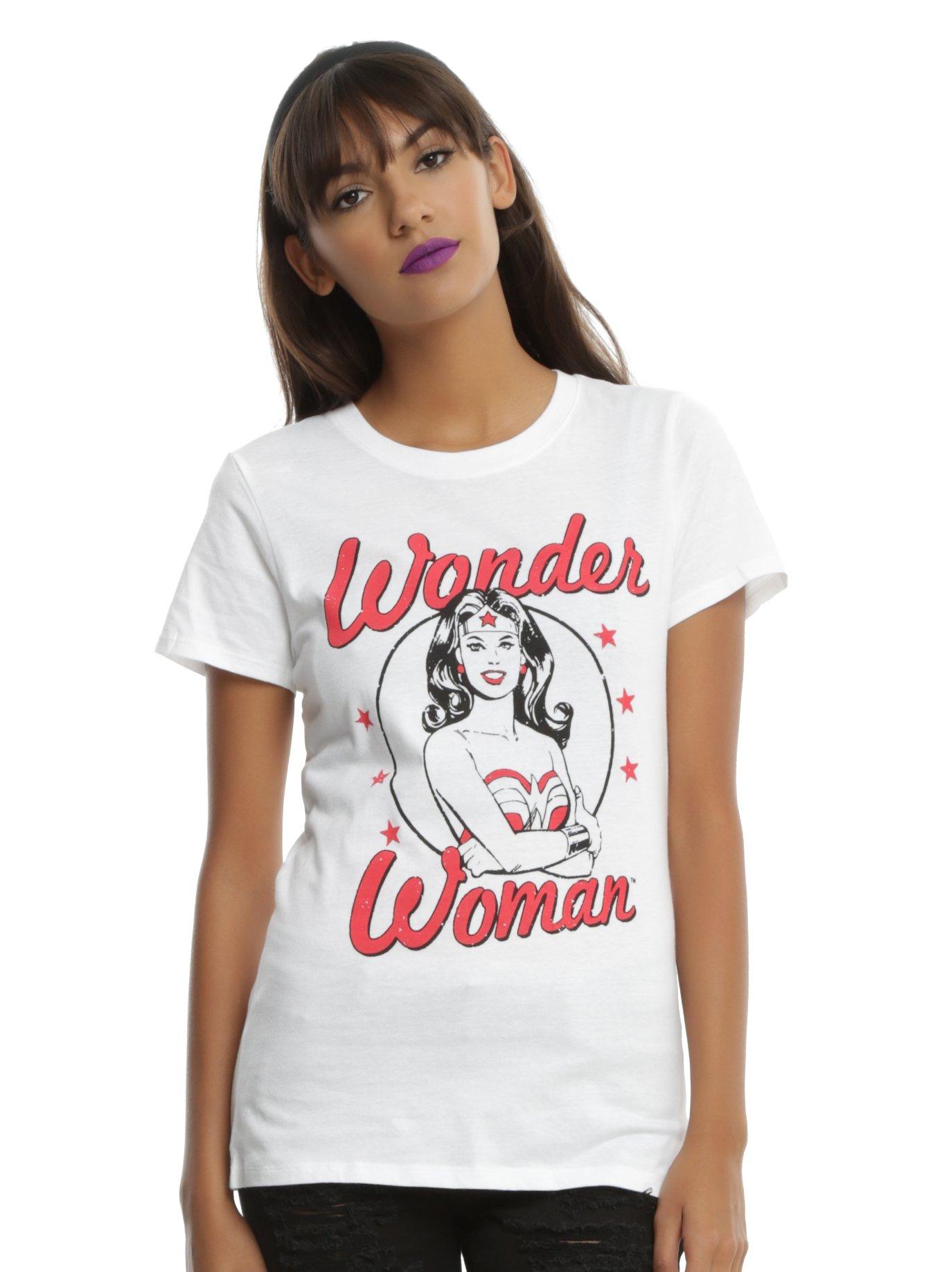 DC Comics Wonder Woman Vintage Girls T-Shirt, WHITE, hi-res
