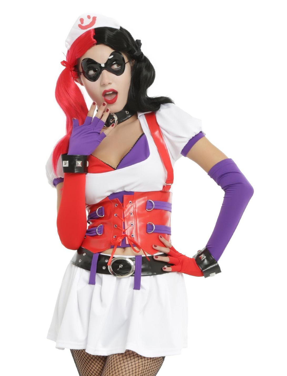 DC Comics Batman: Arkham City Harley Quinn Nurse Costume, WHITE, hi-res