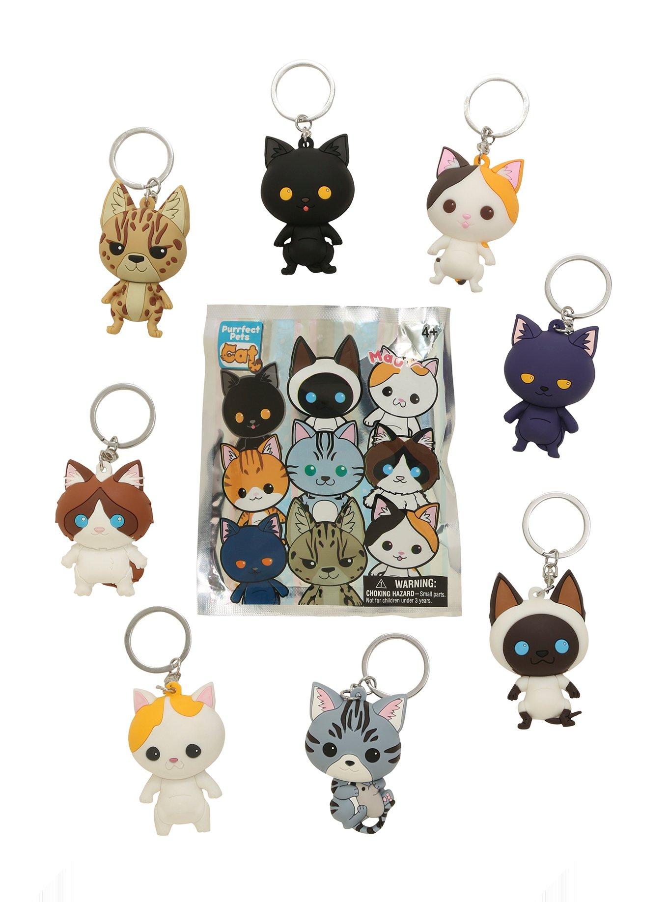 Purrfect Pets Cat Figural Key Chain Blind Bag, , hi-res