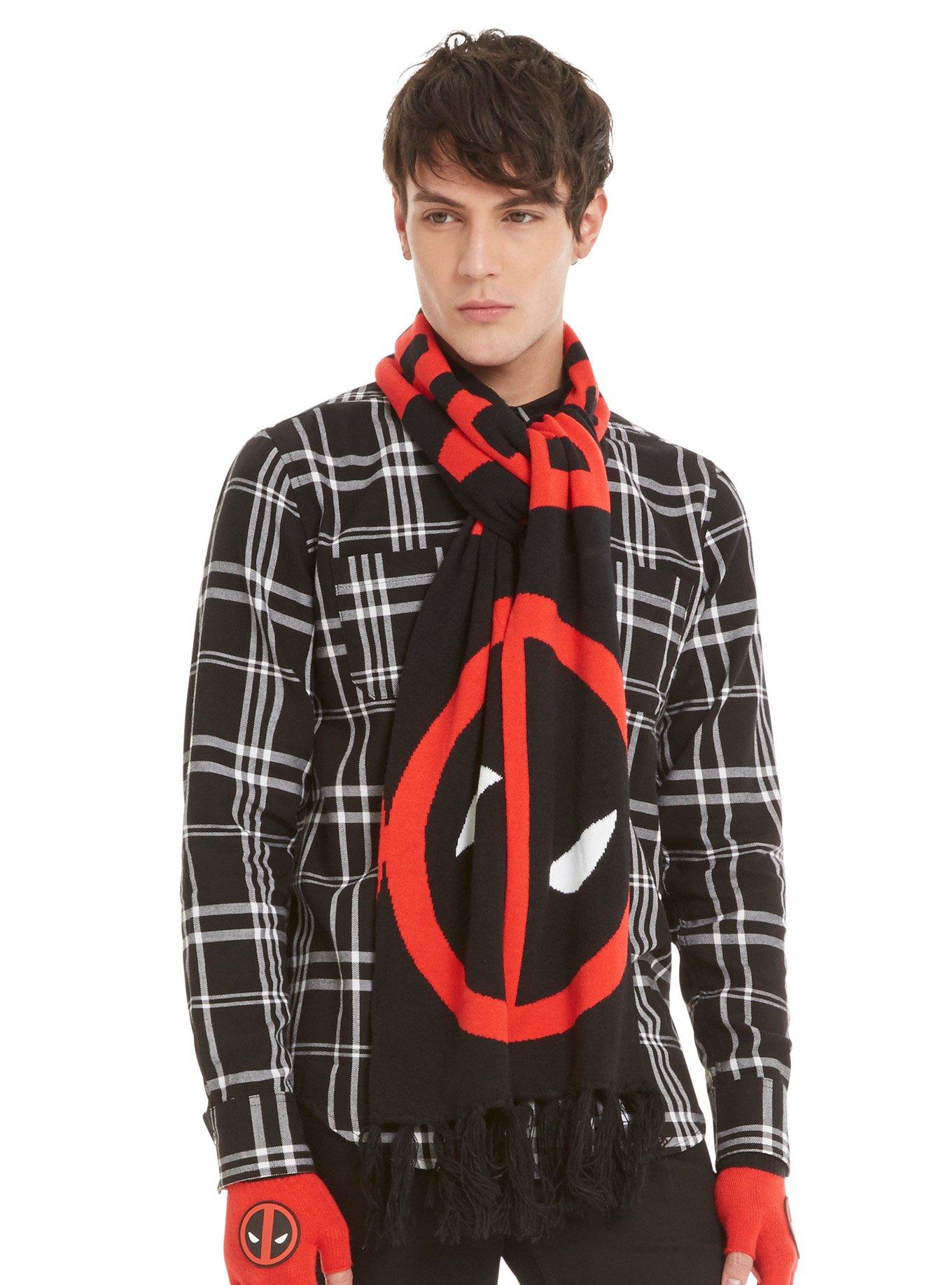 Marvel Deadpool Logo Varsity Knit Scarf, , hi-res