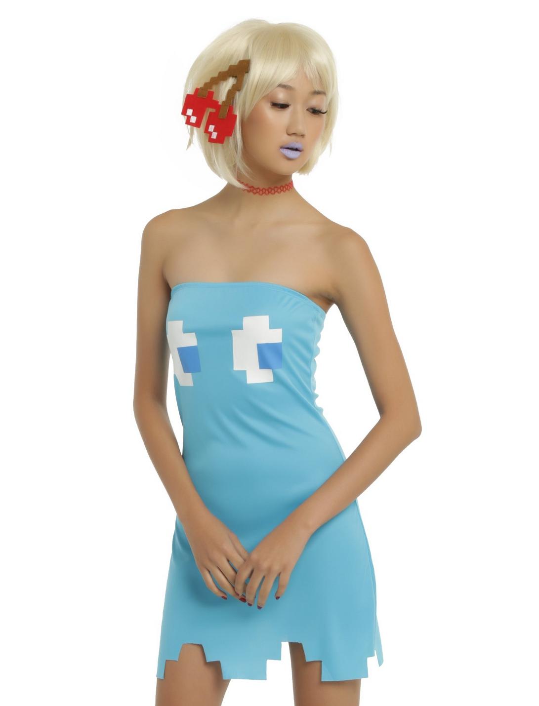 Pac-Man Inky Tube Dress, BLUE, hi-res