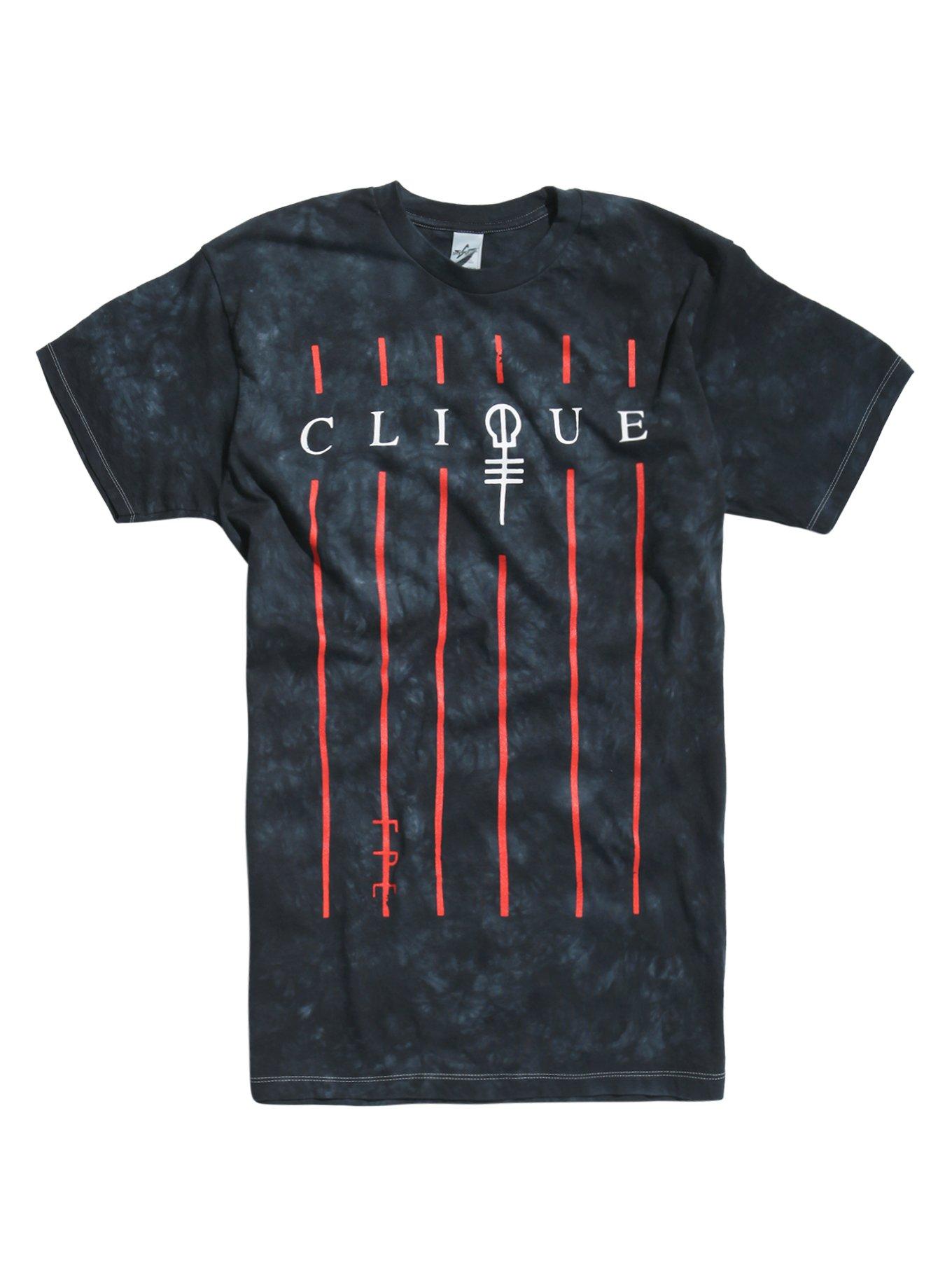 Twenty One Pilots Acid Wash Skeleton Clique T-Shirt, BLACK, hi-res