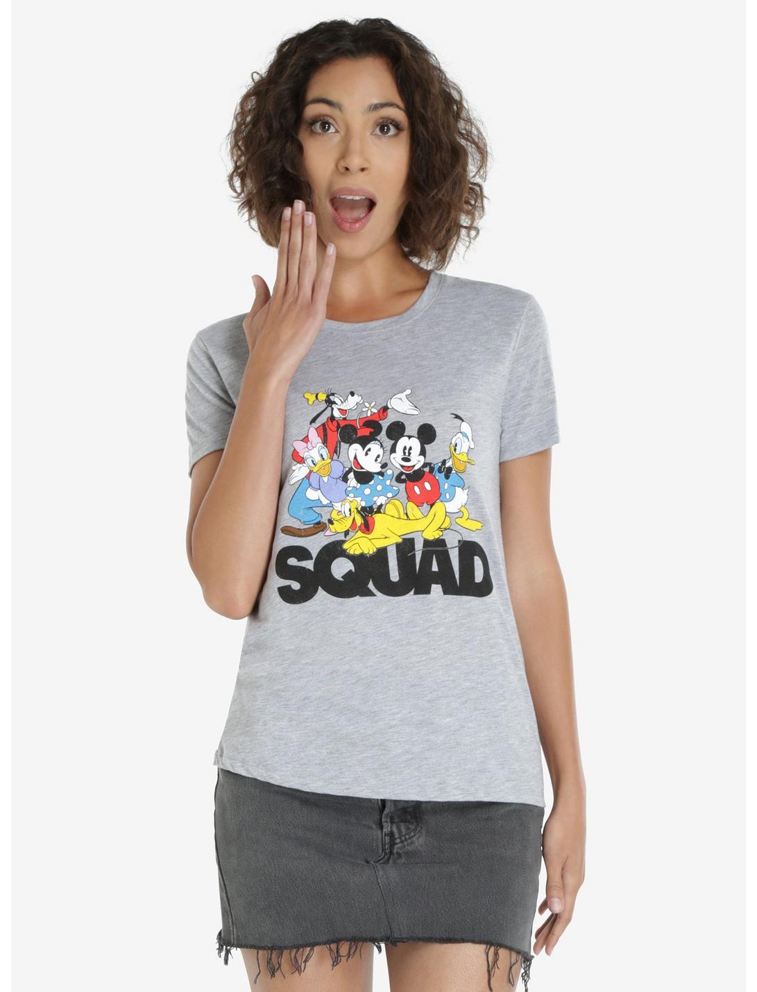 Disney Mickey And Friends Squad Womens Tee, HEATHER GREY, hi-res