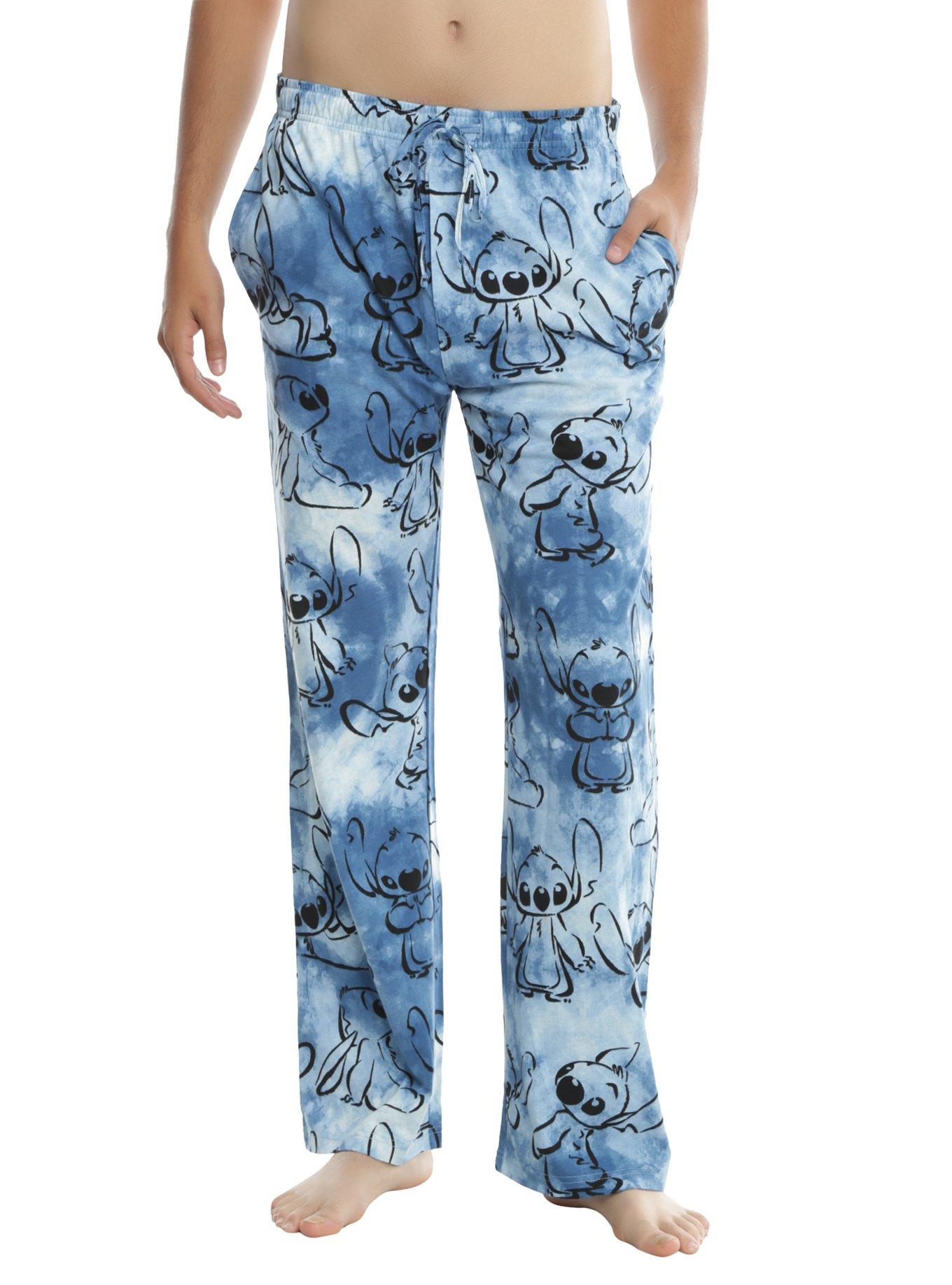 Disney Lilo & Stitch Blue Tie Dye Guys Pajama Pants | Hot Topic
