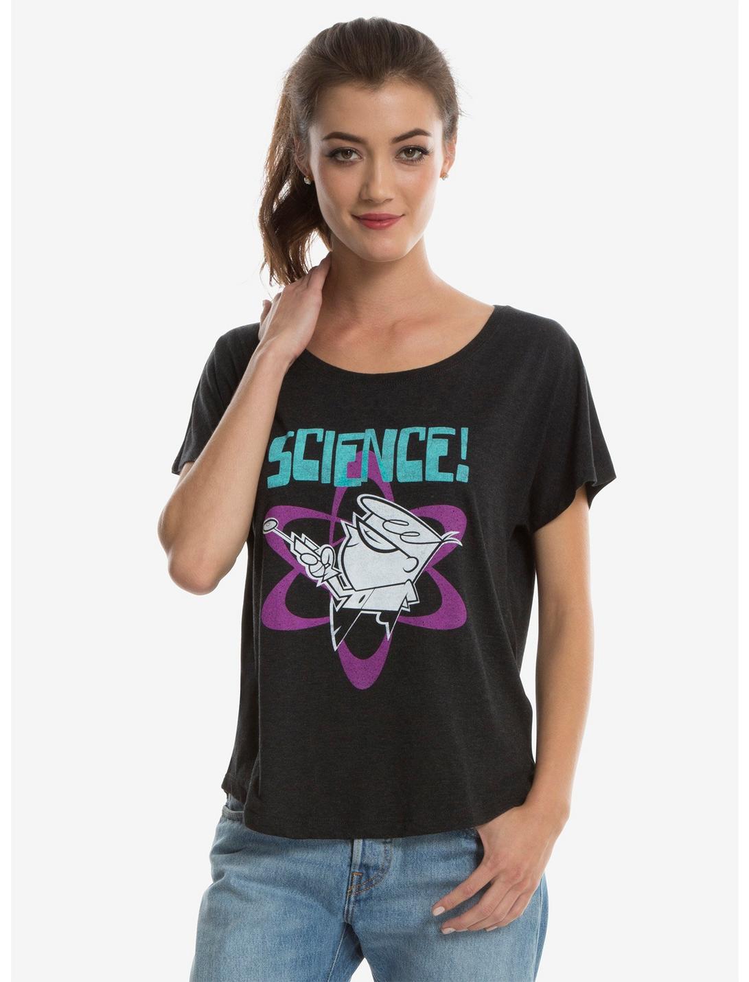 Dexter's Laboratory Science Atom Womens Tee , BLACK, hi-res