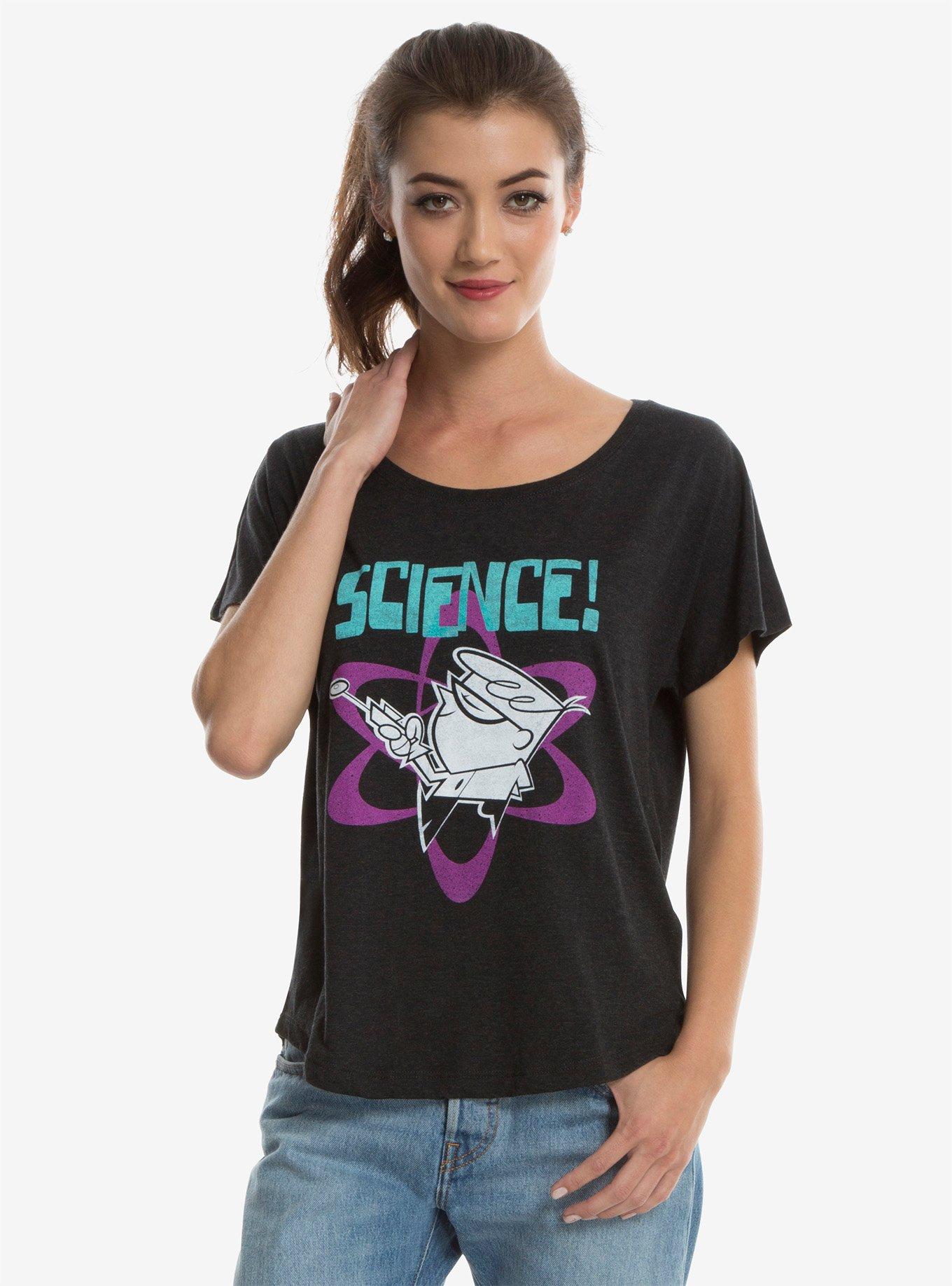 Dexter's Laboratory Science Atom Womens Tee , BLACK, hi-res