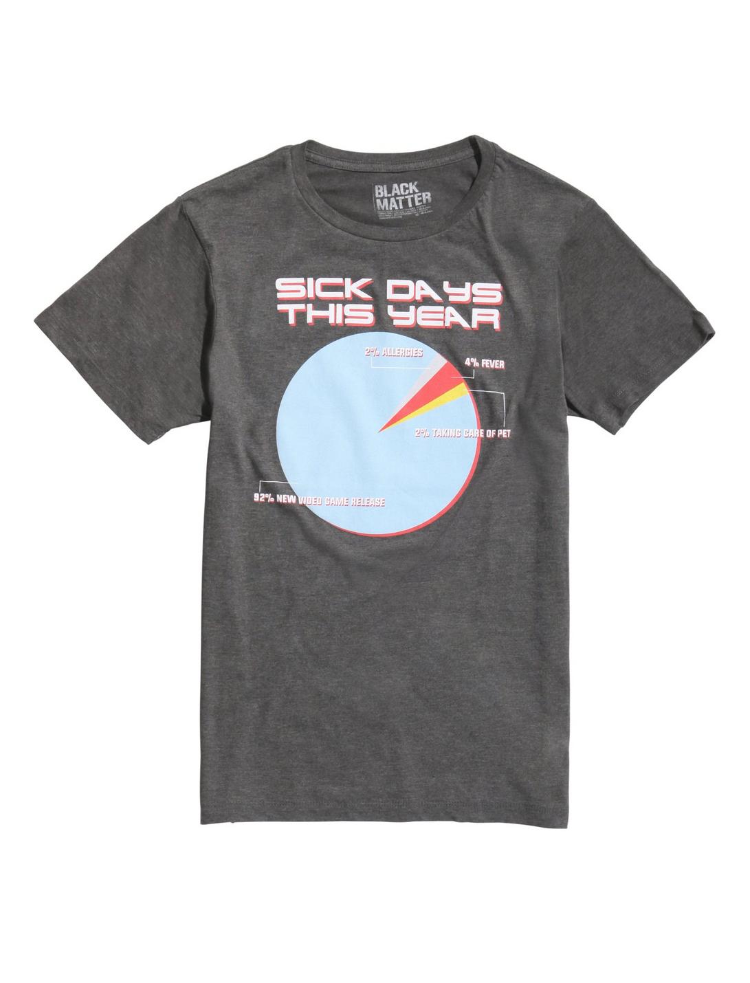 Sick Days Pie Chart T-Shirt, CHARCOAL HEATHER, hi-res