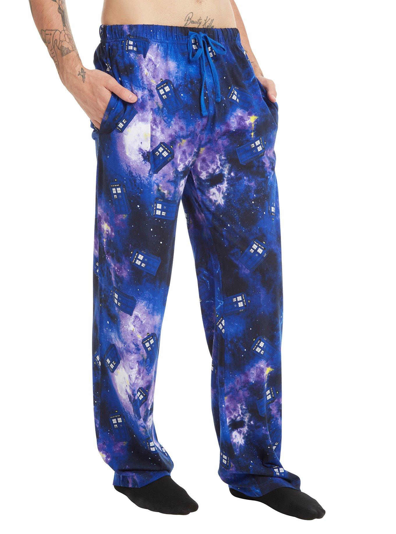 Doctor Who Galaxy TARDIS Guys Pajama Pants, BLACK, hi-res