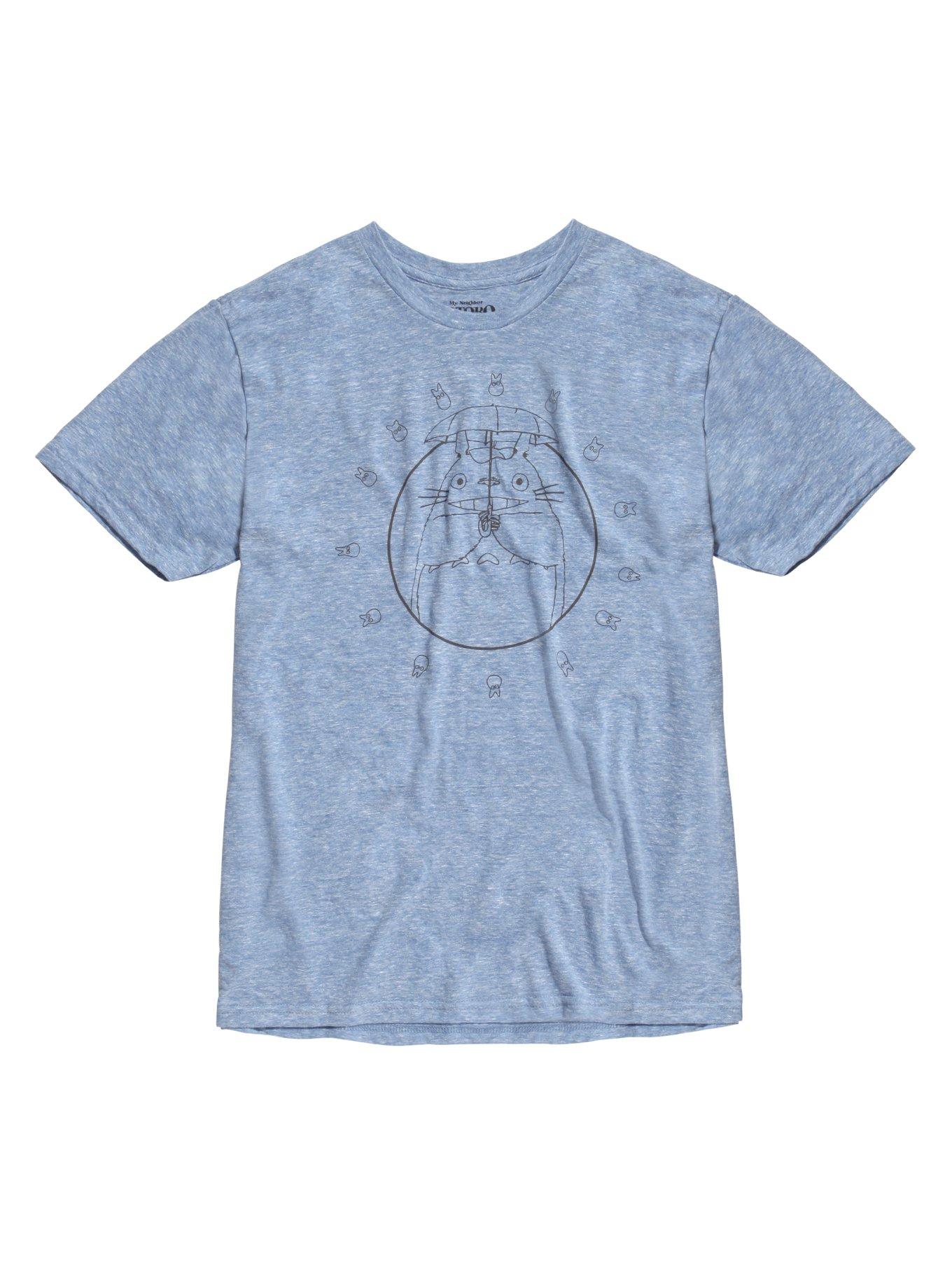 Studio Ghibli My Neighbor Totoro Line Art Tri-Blend T-Shirt, BLUE, hi-res