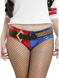 DC Comics Suicide Squad Harley Quinn Black & Gold Studded Cosplay Belt, MULTI, hi-res