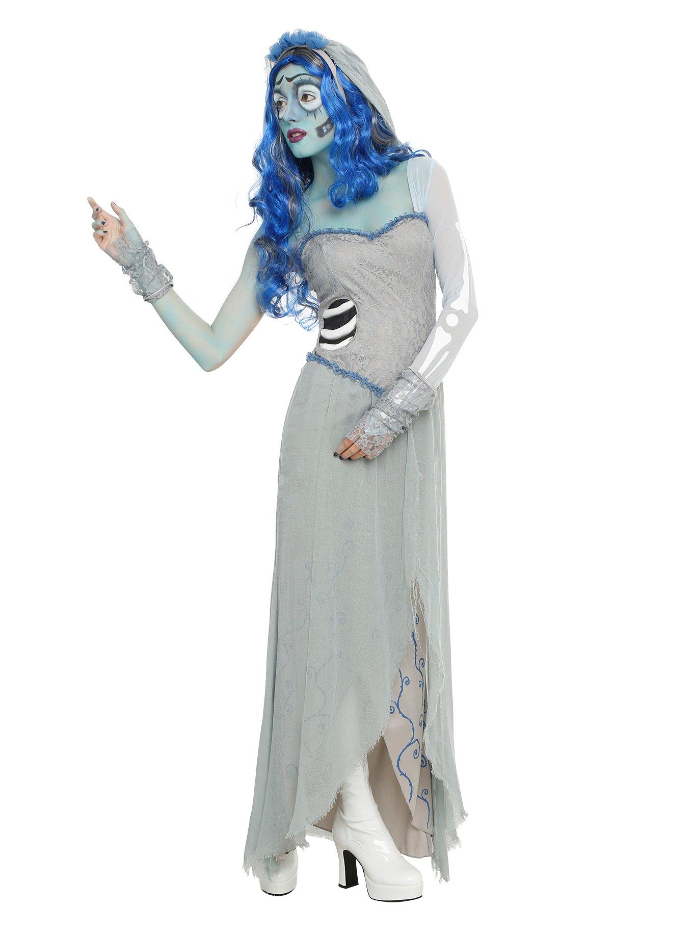 Corpse Bride Emily Costume, GREY, hi-res