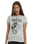 Nirvana Seahorse Girls T-Shirt, HEATHER GREY, hi-res