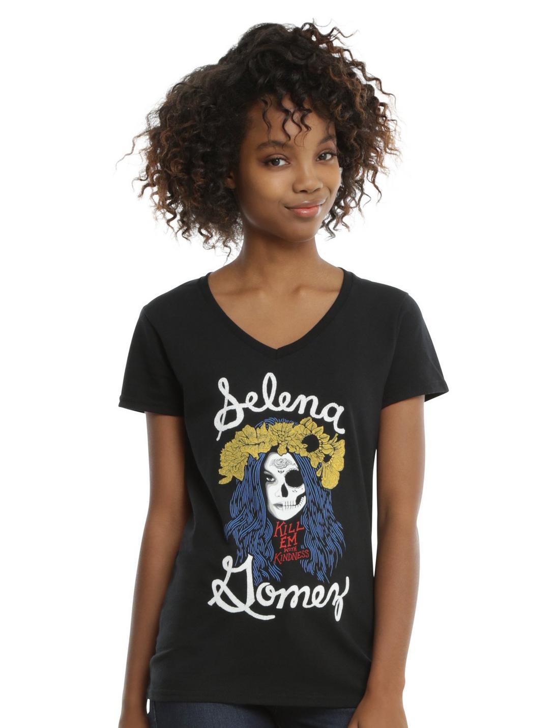 Selena Gomez Sugar Skull Girls T-Shirt, BLACK, hi-res