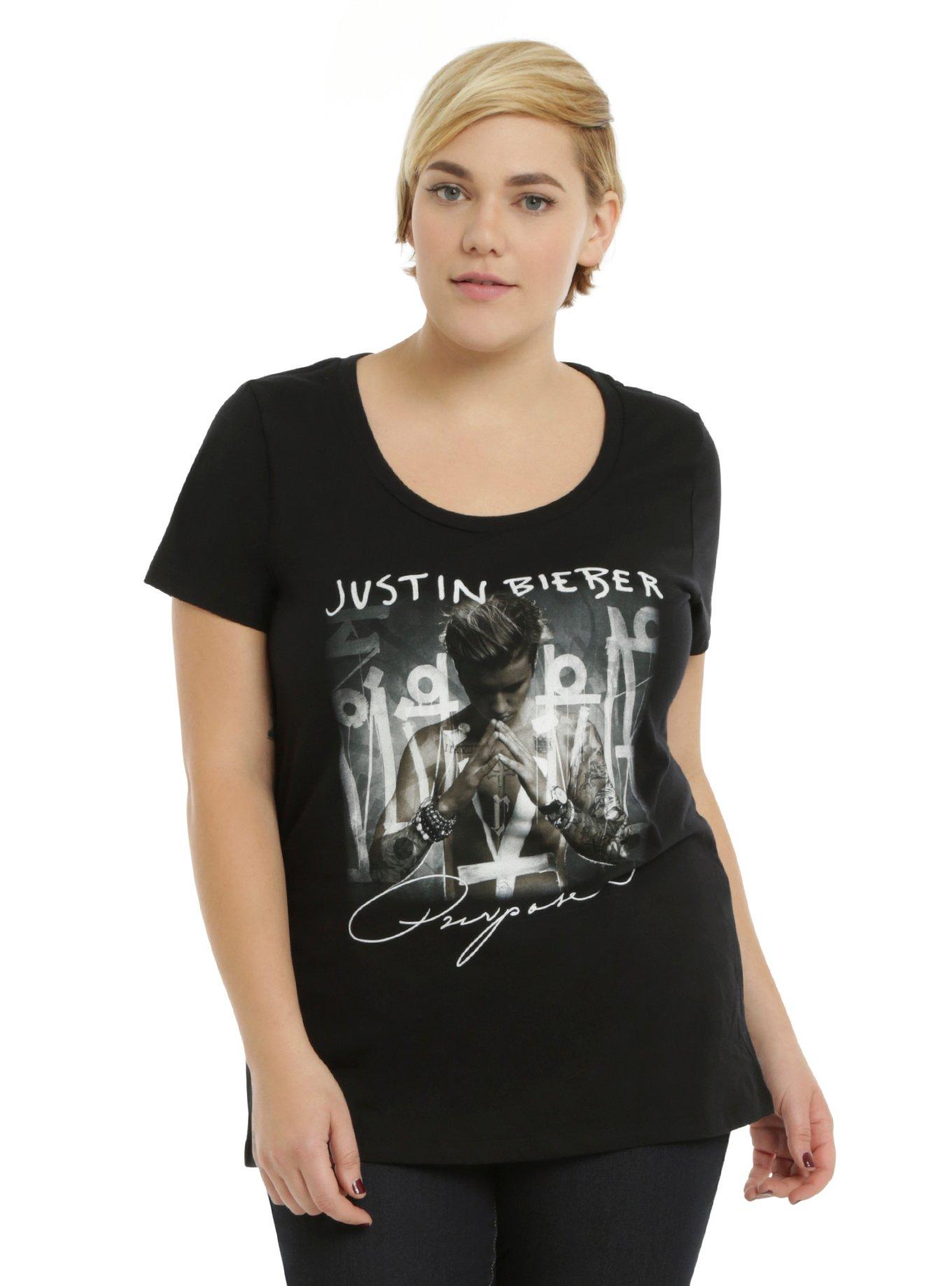 Justin Bieber Purpose Girls T-Shirt Plus Size, BLACK, hi-res