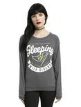 Sleeping With Sirens Gold Flag Girls Top, CHARCOAL, hi-res