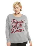 Panic! At The Disco Logo Intarsia Girls Sweater Plus Size, BLACK, hi-res