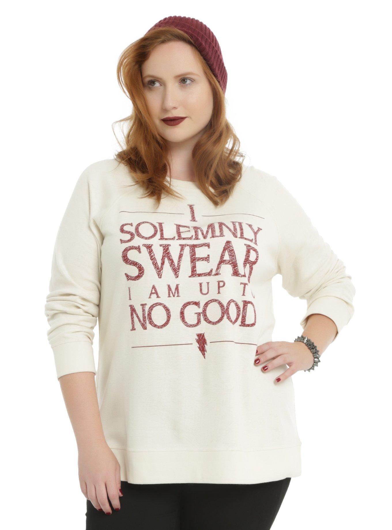 Harry Potter Marauder's Map Girls Reversible Pullover Plus Size, IVORY, hi-res