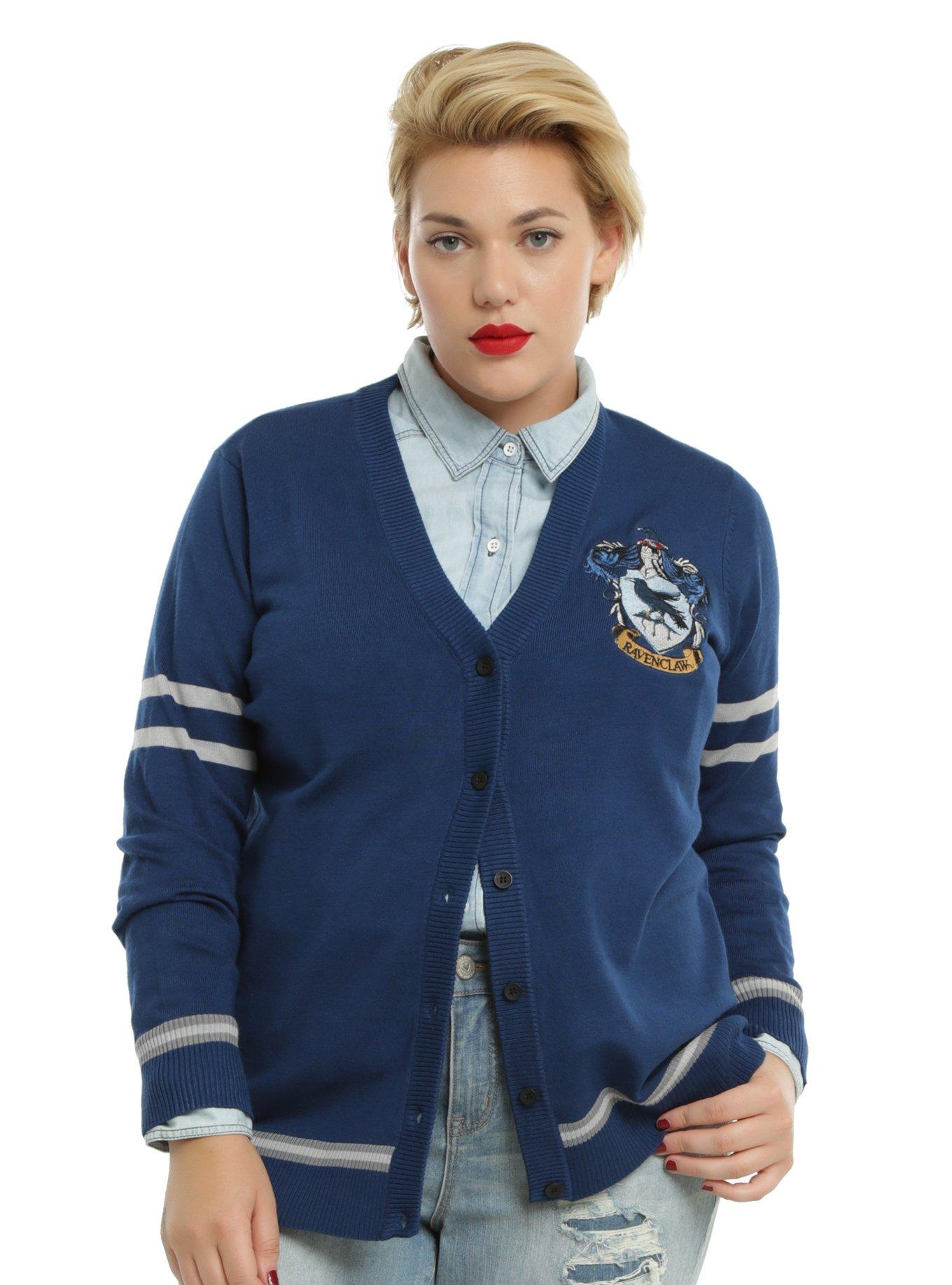 Harry Potter Ravenclaw Girls Cardigan Plus Size, BLUE, hi-res