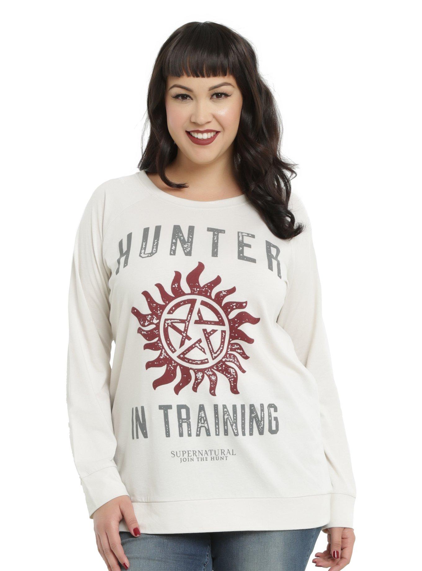 Superntural Hunter In Training Girls Top Plus Size, IVORY, hi-res