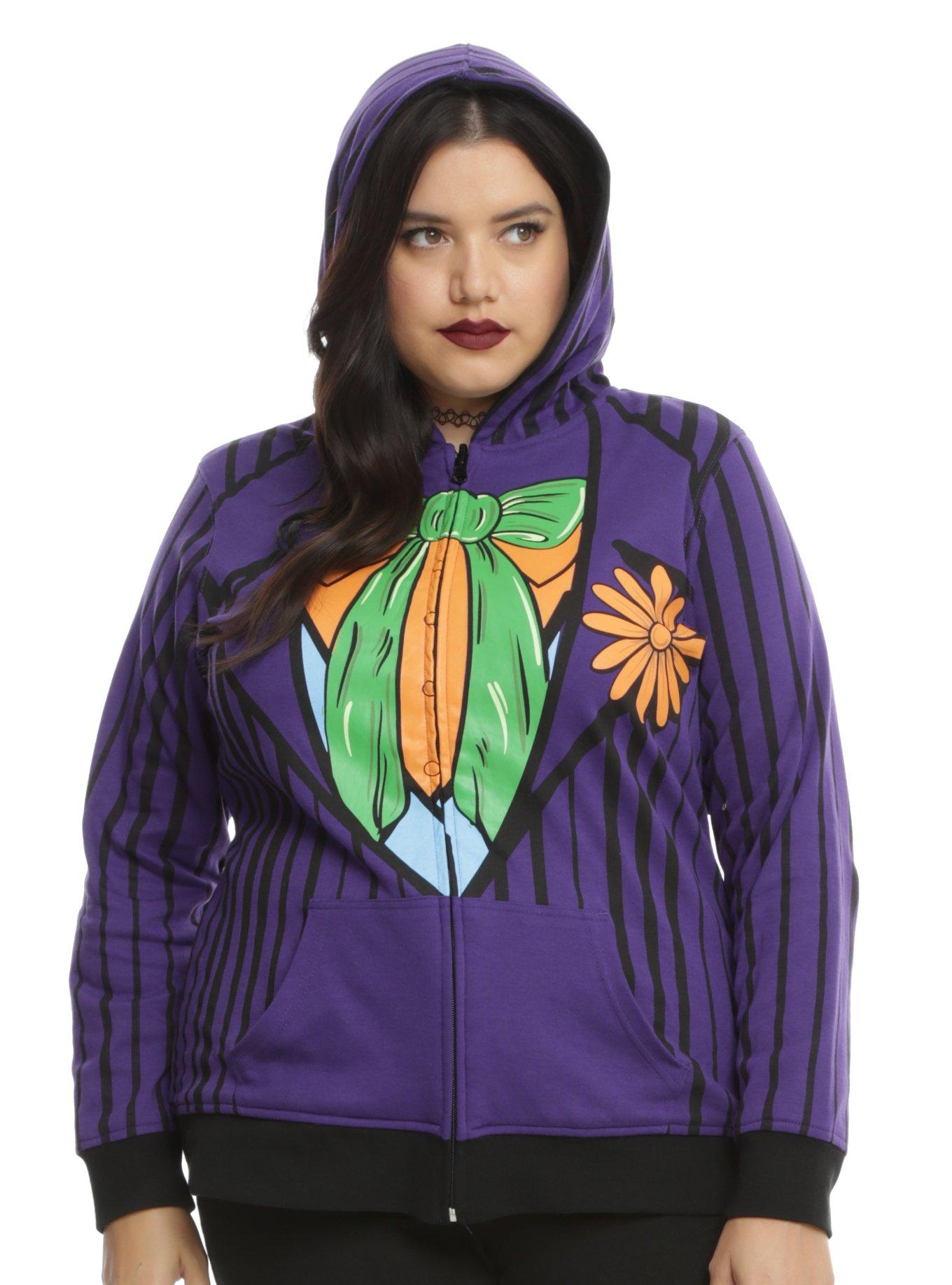 DC Comics Harley Quinn The Joker Reversible Hoodie Plus Size