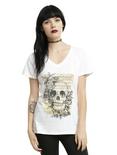 Skull Sheet Music Girls T-Shirt, WHITE, hi-res