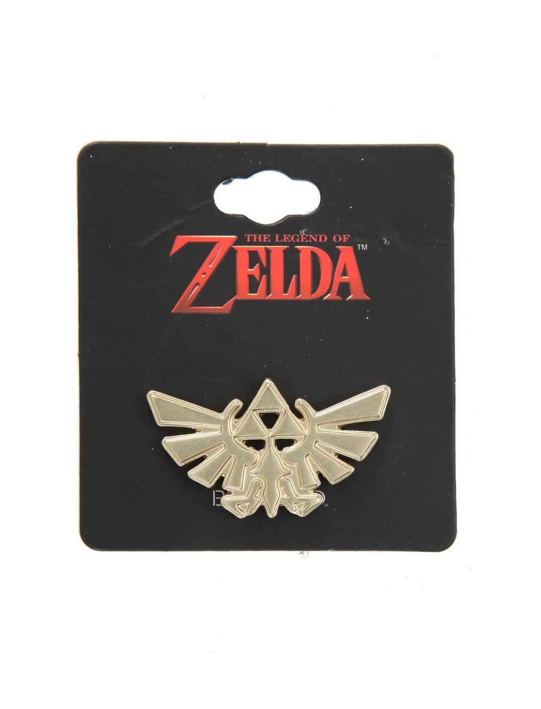 The Legend Of Zelda Triforce Logo Metal Pin, , hi-res