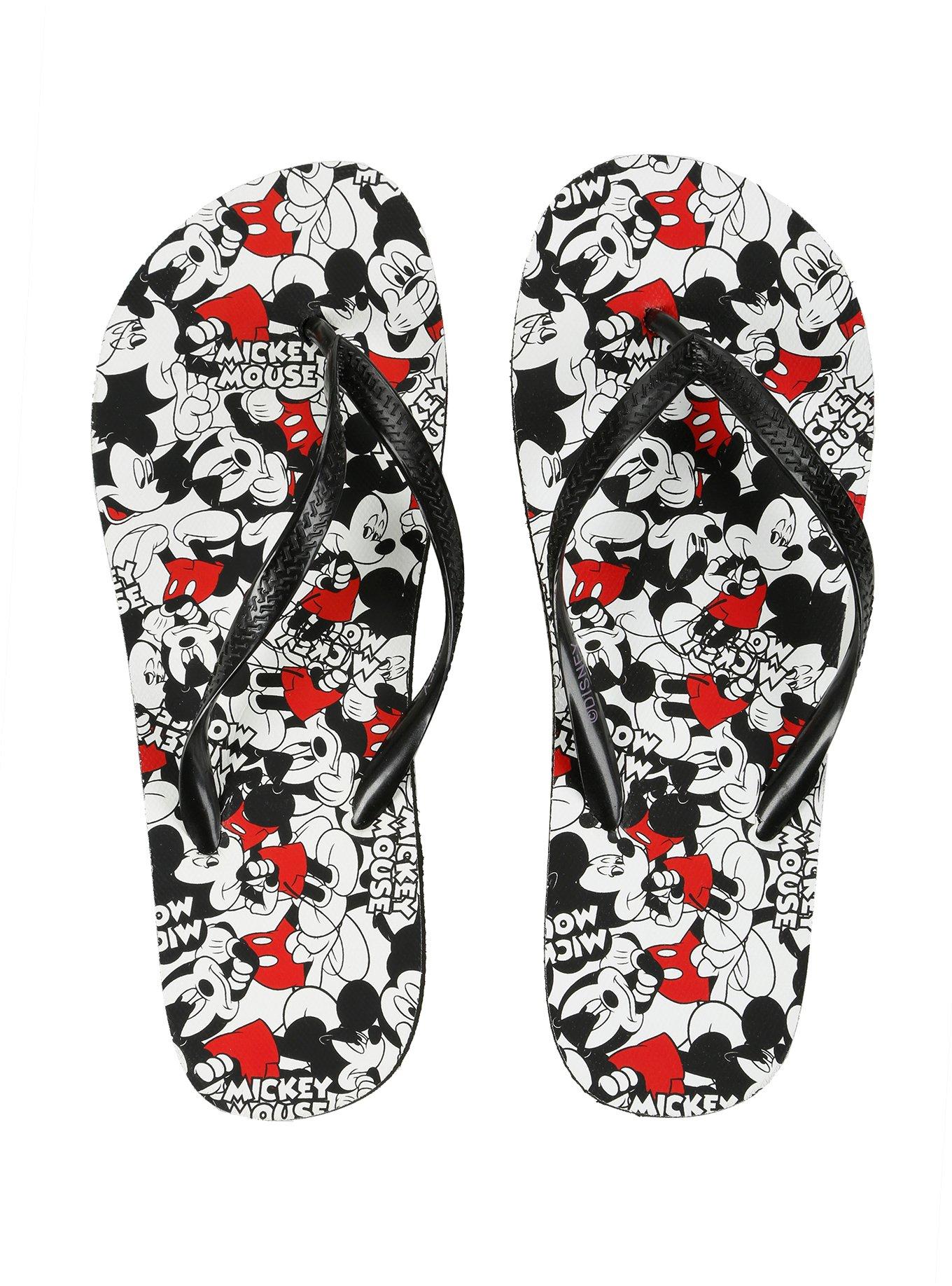 Disney Mickey Mouse Flip Flops, WHITE, hi-res