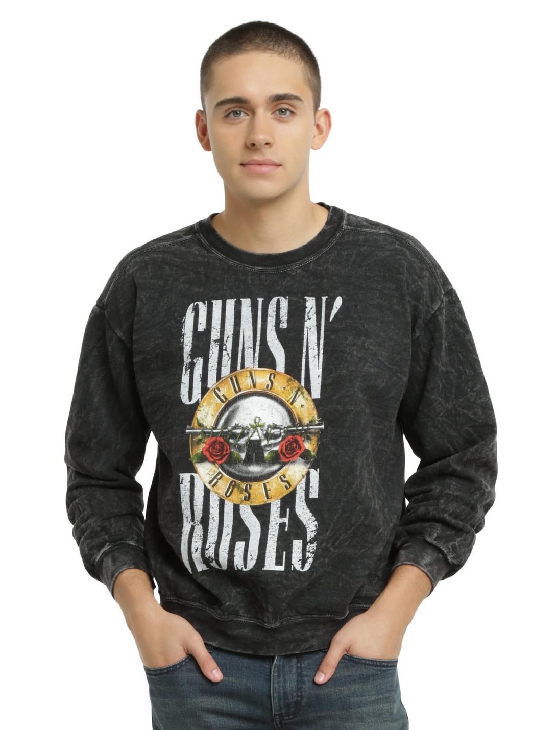 Guns N' Roses Vintage Logo Sweatshirt, GREY, hi-res
