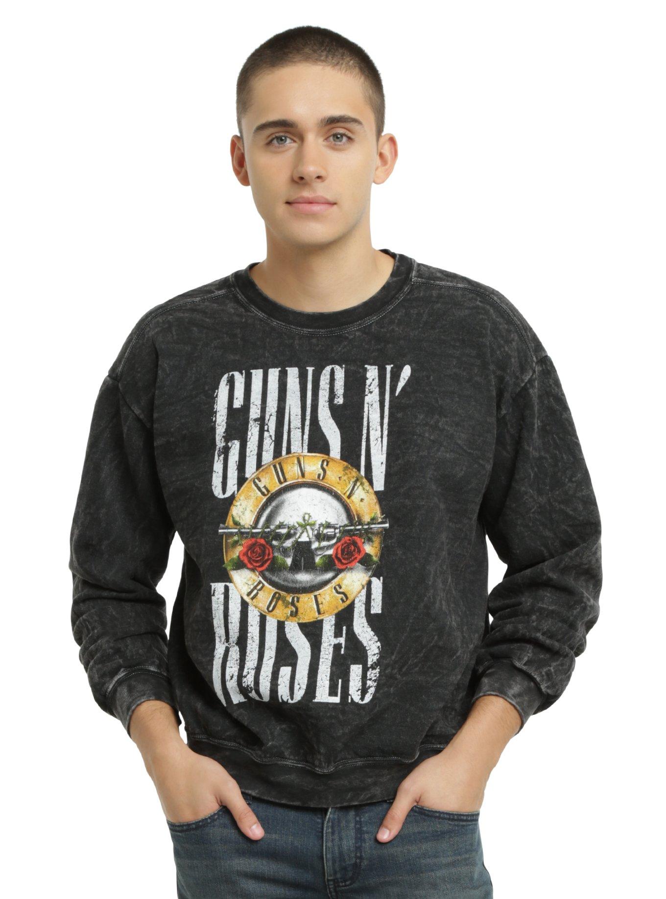 Guns N' Roses Vintage Logo Sweatshirt, GREY, hi-res